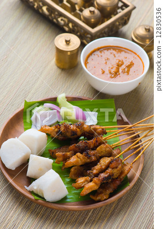 chicken satay popular asian dish 12830536