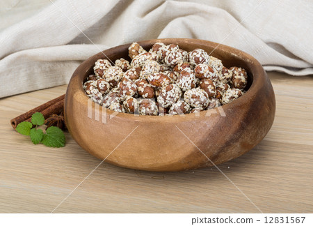 Peanut in honey with sesame seeds 12831567