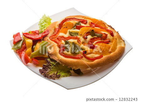 Pizza with bulgarian pepper Pizza with bulgarian pepper 12832243