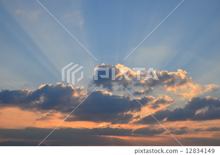 夕陽 夕陽 12834149