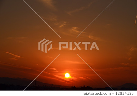 夕陽 夕陽 12834153
