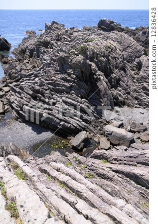 Muroto Geopark Hilltop Beach, Slavic Structure of Turbidite Muroto Geopark Hilltop Beach, Slavic Structure of Turbidite 12836428
