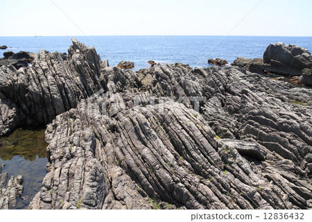 Muroto Geopark Hilltop Beach, Slavic Structure of Turbidite 12836432