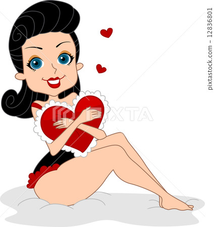 Girl Hugging Pillow Girl Hugging Pillow 12836801