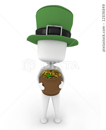 Man Carrying a Pot of Gold Man Carrying a Pot of Gold 12836849
