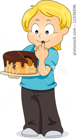 Kid Tasting Cake 12836896