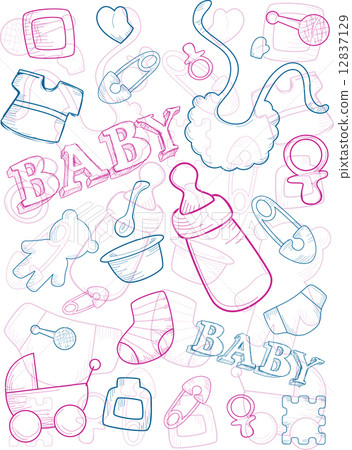 Baby Doodle Background Baby Doodle Background 12837129