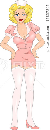 Pin-up Girl Nurse 12837245