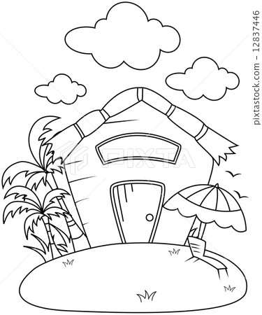 Line Art Rest House 12837446