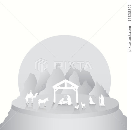 Christmas vector with nativity scene Christmas vector with nativity scene 12838892