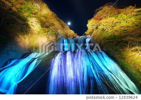 Ibaraki Prefecture Fukuroda Falls Light Up Fukuroda Falls Light up in Japan. Ibaraki Prefecture Fukuroda Falls Light Up Fukuroda Falls Light up in Japan. 12839624
