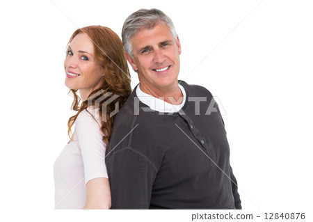Casual couple smiling at camera Casual couple smiling at camera 12840876