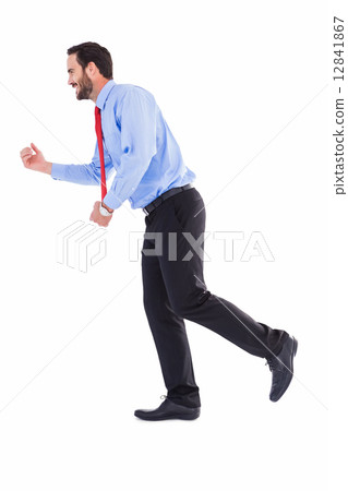 Businessman showing something with his hands 12841867