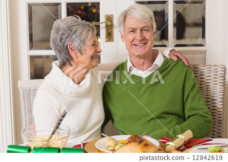 Portrait of a happy senior couple hugging Portrait of a happy senior couple hugging 12842619