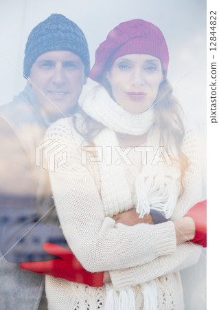 Happy couple in warm clothing Happy couple in warm clothing 12844822