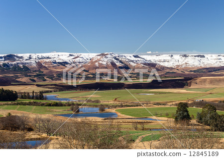 Mountains Farming Landscape 12845189