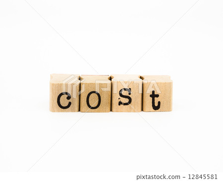 cost wording, financial and business concept cost wording, financial and business concept 12845581