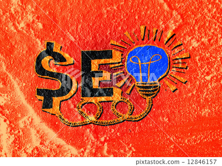 Seo Idea SEO Search Engine Optimization on Cement wall texture Seo Idea SEO Search Engine Optimization on Cement wall texture 12846157