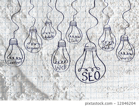 Seo Idea SEO Search Engine Optimization on Cement wall texture b Seo Idea SEO Search Engine Optimization on Cement wall texture b 12846204