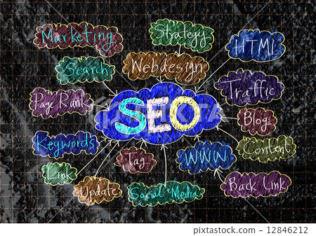 Seo Idea SEO Search Engine Optimization on Cement wall texture b Seo Idea SEO Search Engine Optimization on Cement wall texture b 12846212