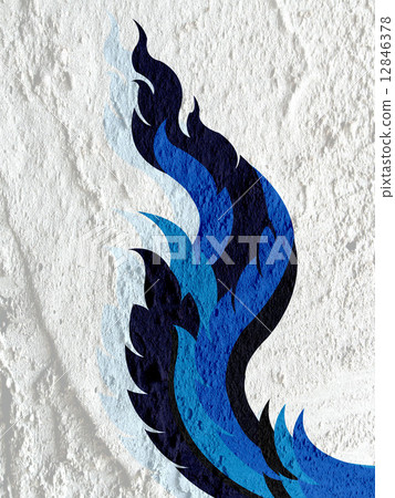 Line Thai art on wall texture background design Line Thai art on wall texture background design 12846378