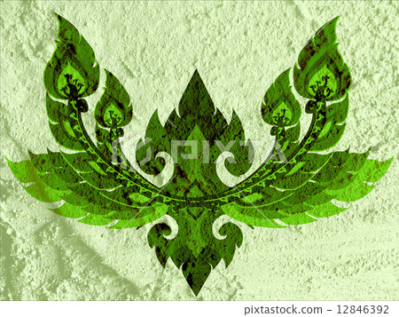 Line Thai art on wall texture background design Line Thai art on wall texture background design 12846392