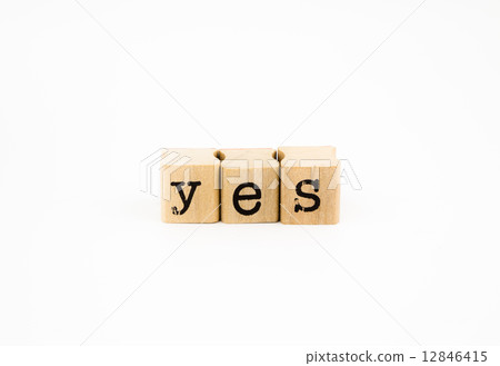yes wording isolate on white background 12846415