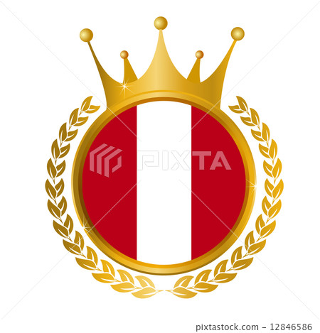 Peru national flag medal 12846586