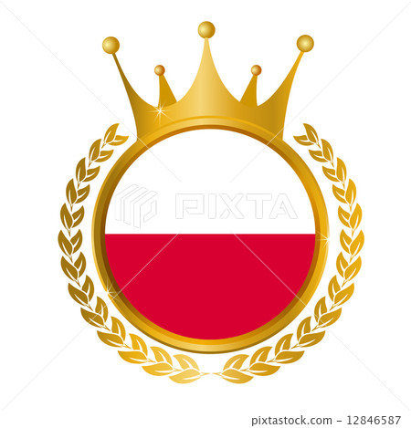 Poland flag medal 12846587