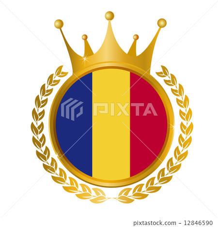 Romanian flag medal 12846590