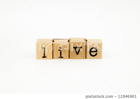 live wording isolate on white background 12846901