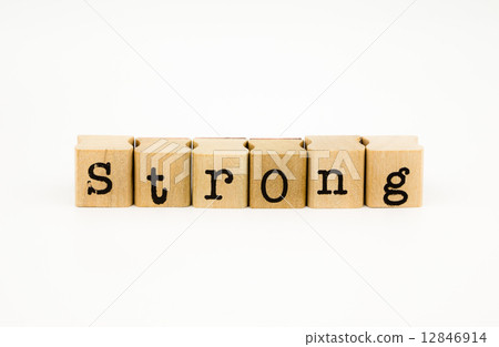 strong wording isolate on white background 12846914