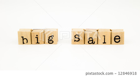 big sale wording isolate on white background 12846918