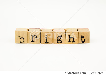 bright wording isolate on white background 12846924