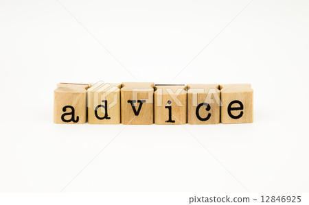 advice wording isolate on white background advice wording isolate on white background 12846925