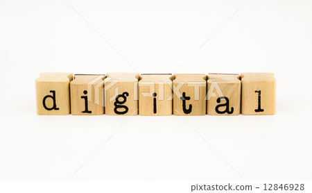 digital wording isolate on white background digital wording isolate on white background 12846928