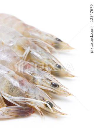 Whiteleg shrimp isolated on white background. Whiteleg shrimp isolated on white background. 12847679