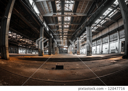 Dark industrial interior 12847716
