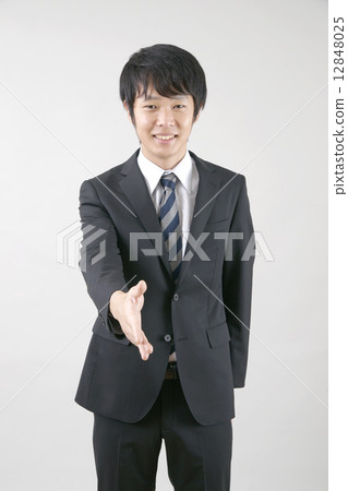 握手，前面的微笑 12848025