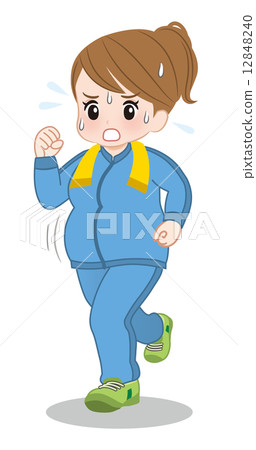 Dieting while female jogging 12848240