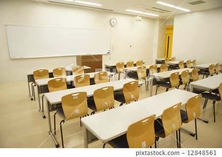 Classroom and Whiteboard 12848561
