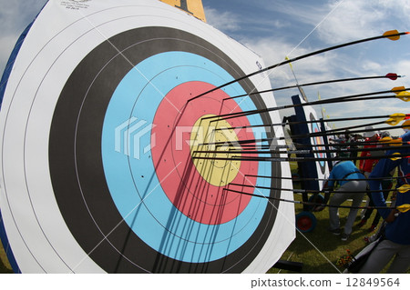 The way the arrow sticks 12849564