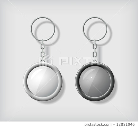 Two key chain pendants mockup 12851046