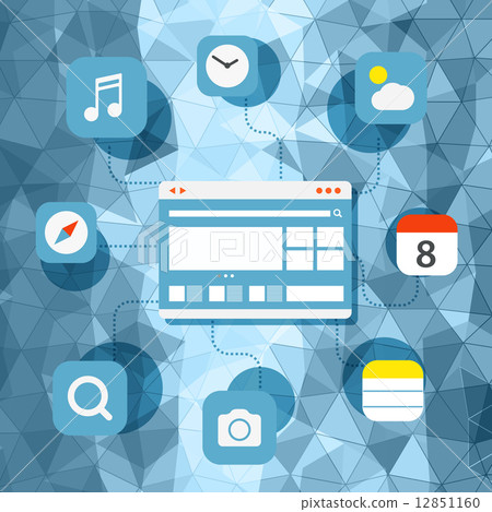 Web browser information transfer concept 12851160