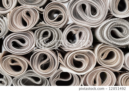 Rolls of newspapers. 12851492
