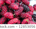 Tasty summer fruits - raspberry and blackberry 12853056