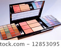 makeup brush and make-up eye shadows 12853095