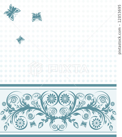 vector illustration of a  cover background with flower ornament 12853695