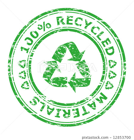 Vector illustration of 100% recycled materials stamp isolated on Vector illustration of 100% recycled materials stamp isolated on 12853700