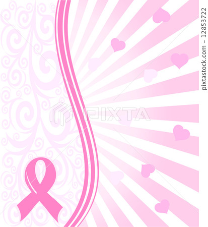 vector illustration of a pink ribbon breast cancer support back vector illustration of a pink ribbon breast cancer support back 12853722